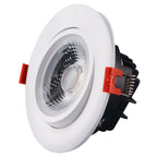 4 in. Integrated LED Directional Gimbal Airtight Canless Recessed Light Kit with White Trim