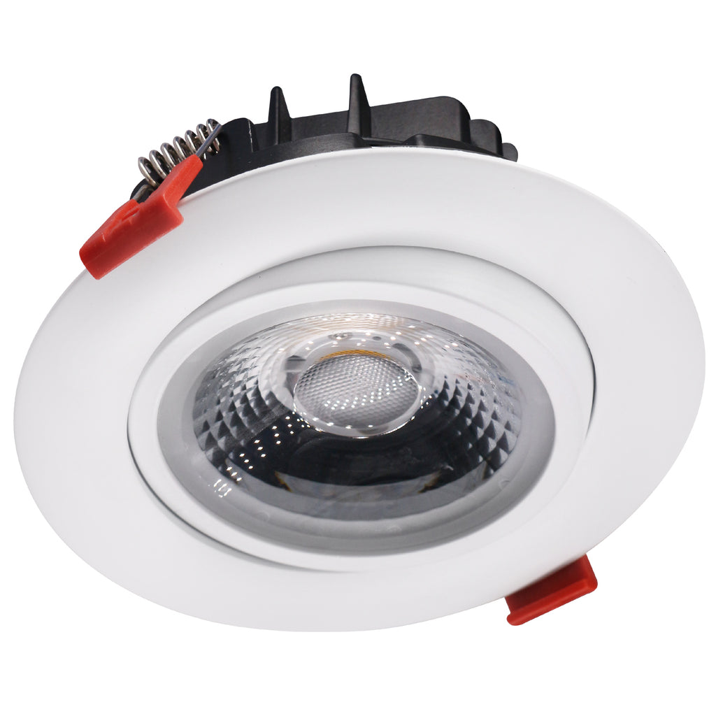 4 in. Integrated LED Directional Gimbal Airtight Canless Recessed Light Kit with White Trim