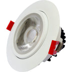 4 in. Integrated LED Directional Gimbal Airtight Canless Recessed Light Kit with White Trim