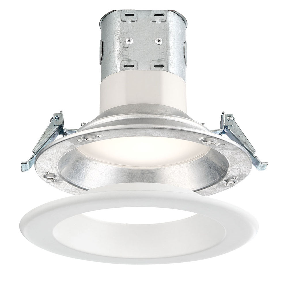 Easy Up Integrated LED 6 in. Airtight Dimmable Canless Recessed Light Kit with Magnetic White Trim