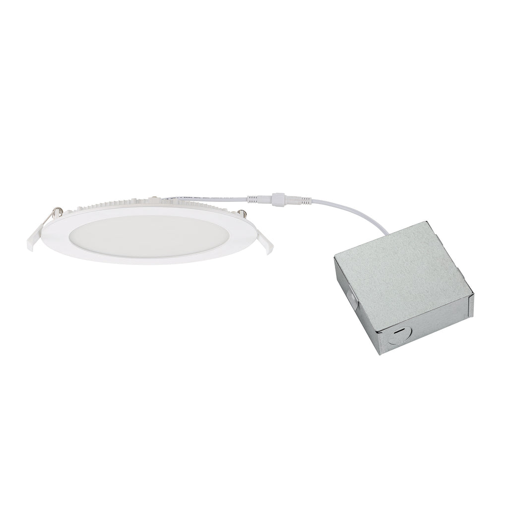 6 in. Round 800 Lumens Selectable CCT Integrated LED Canless Slim Panel Light