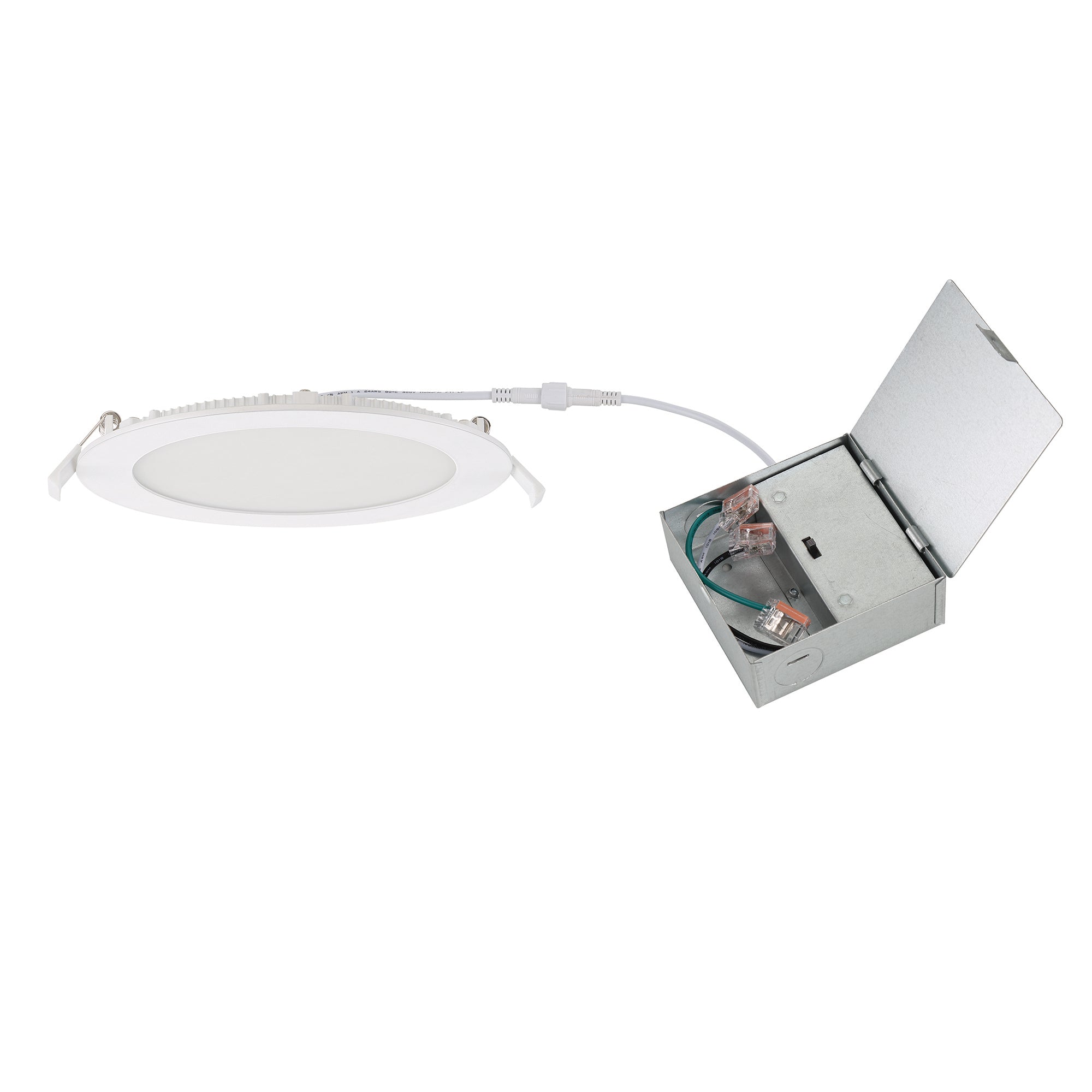 6 in. Round 800 Lumens Selectable CCT Integrated LED Canless Slim Panel Light