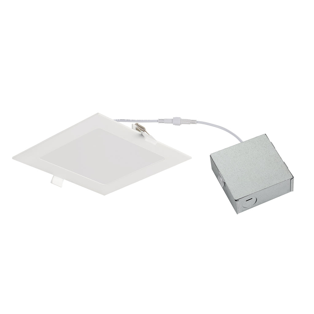 6 in. Square 800 Lumens Selectable CCT Integrated LED Canless Slim Panel Light