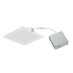 6 in. Square 800 Lumens Selectable CCT Integrated LED Canless Slim Panel Light