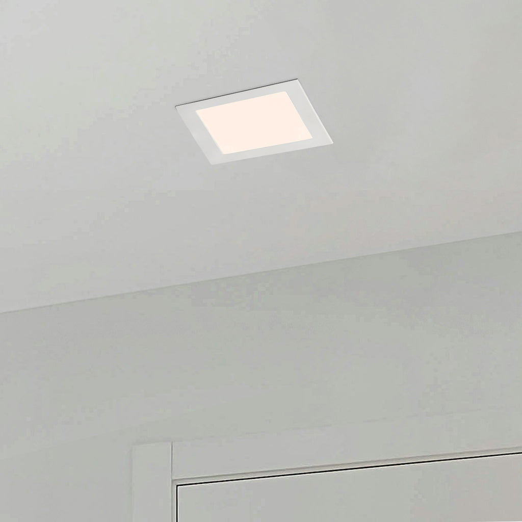 6 in. Square 900 Lumens Integrated LED Canless Slim Panel Light, 5000K