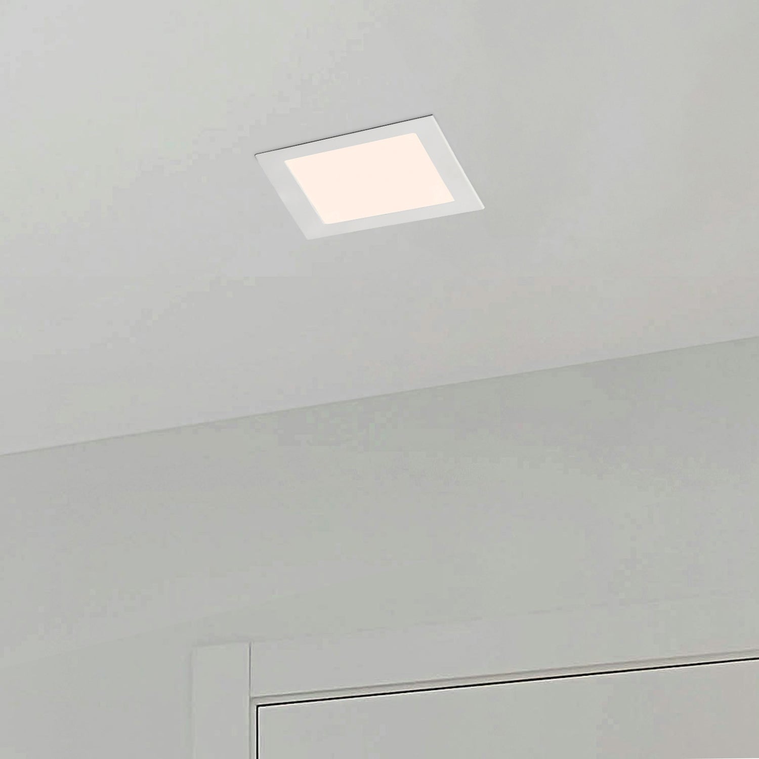 6 in. Square 900 Lumens Integrated LED Canless Slim Panel Light, 5000K