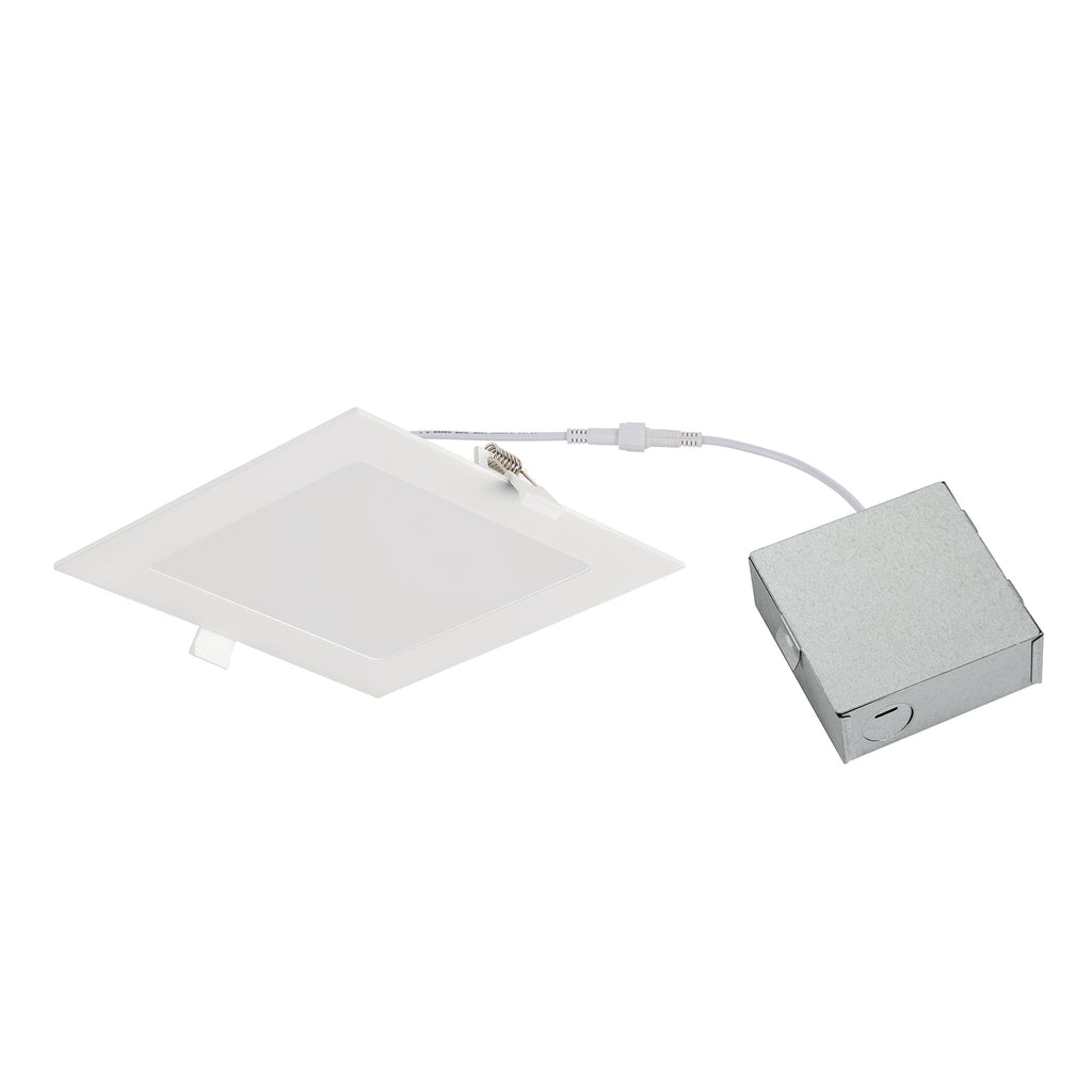 6 in. Square 900 Lumens Integrated LED Canless Slim Panel Light, 5000K