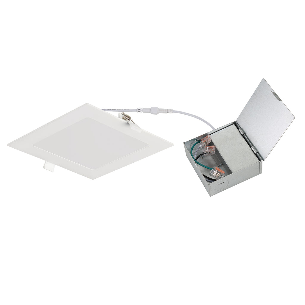 6 in. Square 900 Lumens Integrated LED Canless Slim Panel Light, 5000K