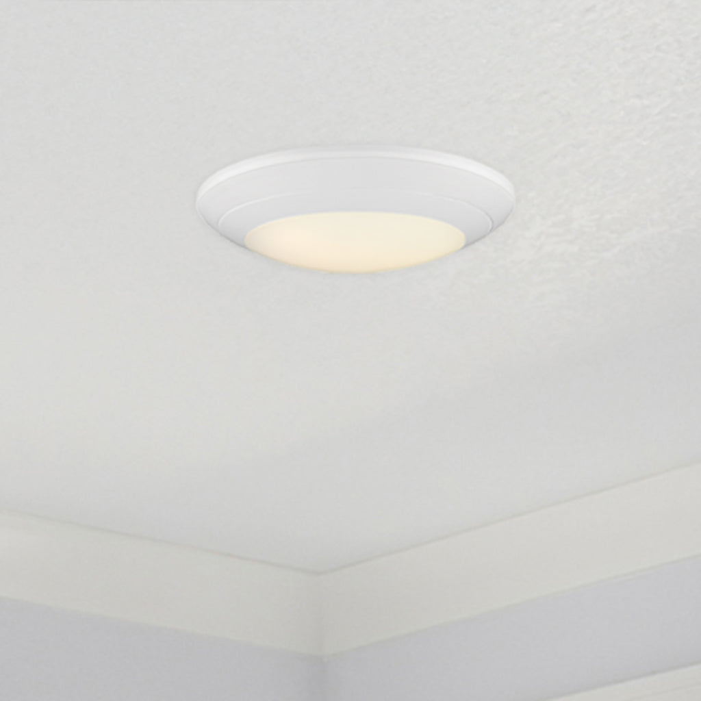 6 in. Integrated LED White Round Recessed Light Trim 760 Lumens 2700K