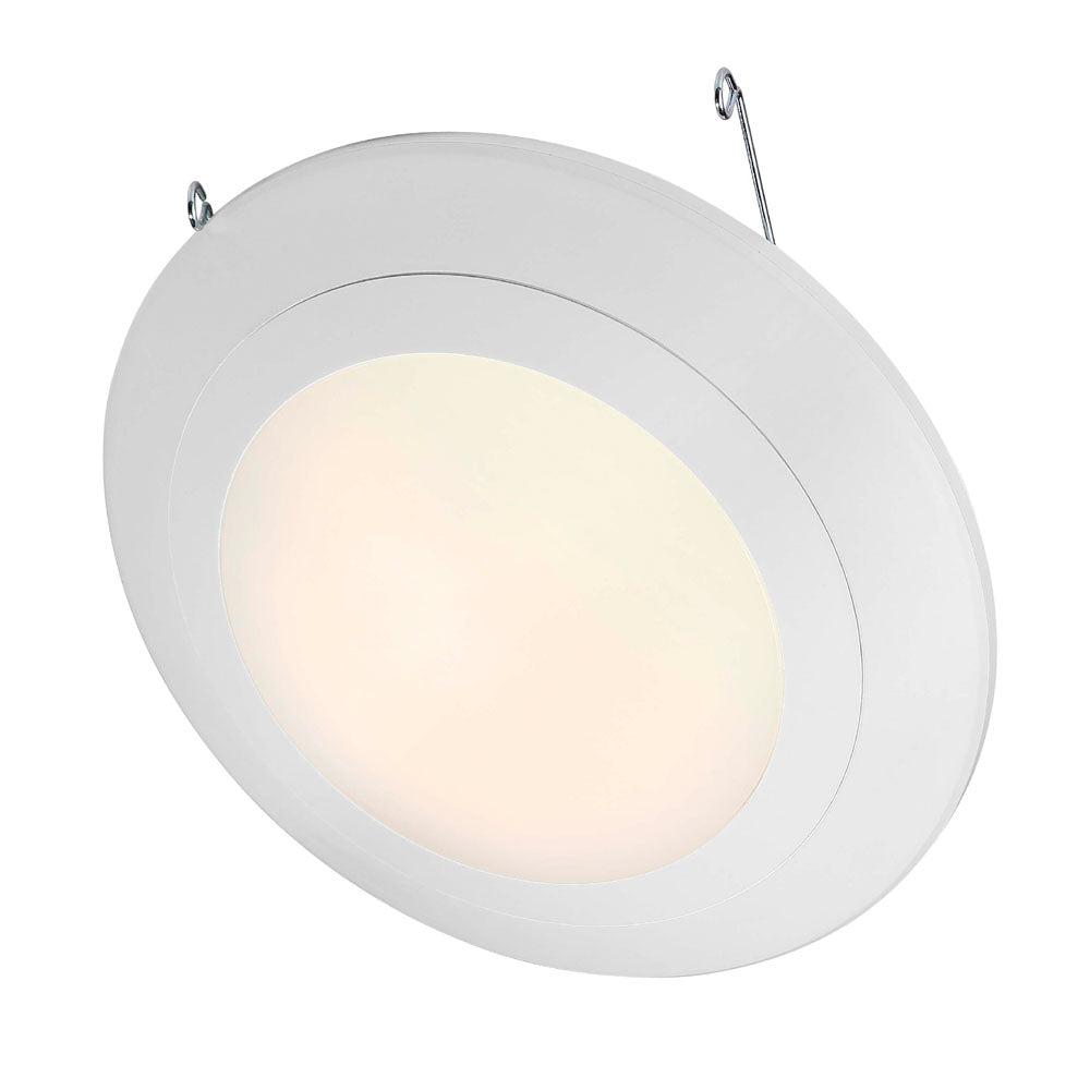 6 in. Integrated LED White Round Recessed Light Trim 760 Lumens 2700K