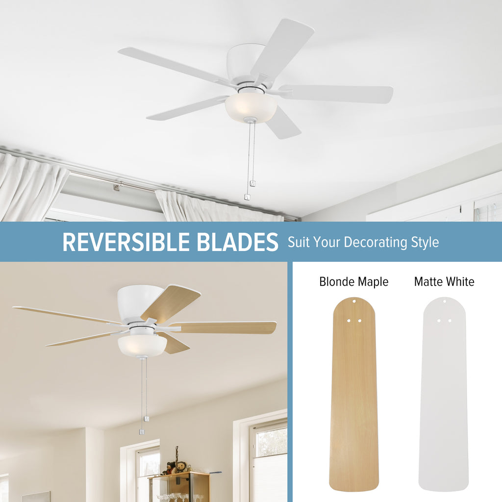 Gallant 52 in. Indoor/Covered Outdoor Ceiling Fan with Included LED Bulbs, Pull Chain Control