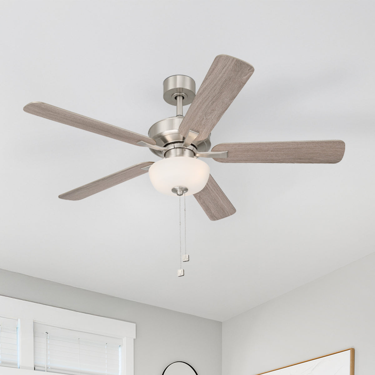 Gallant II 52 in. Indoor/Covered Outdoor Transitional Ceiling Fan with (3) 3000K LED Bulbs Included