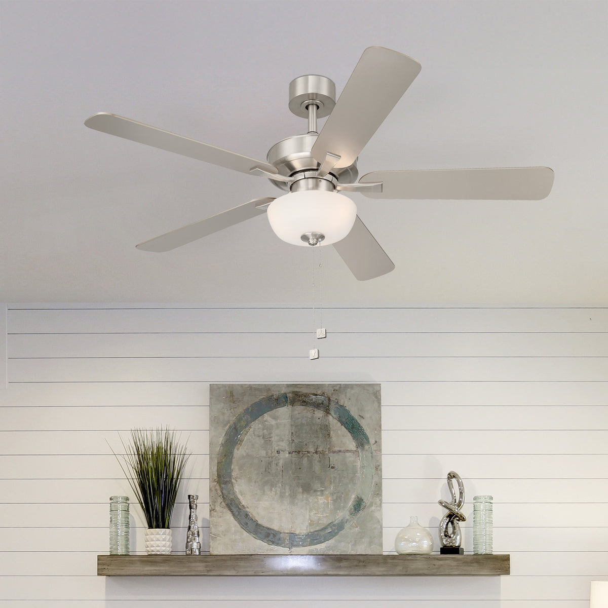 Gallant II 52 in. Indoor/Covered Outdoor Transitional Ceiling Fan with (3) 3000K LED Bulbs Included