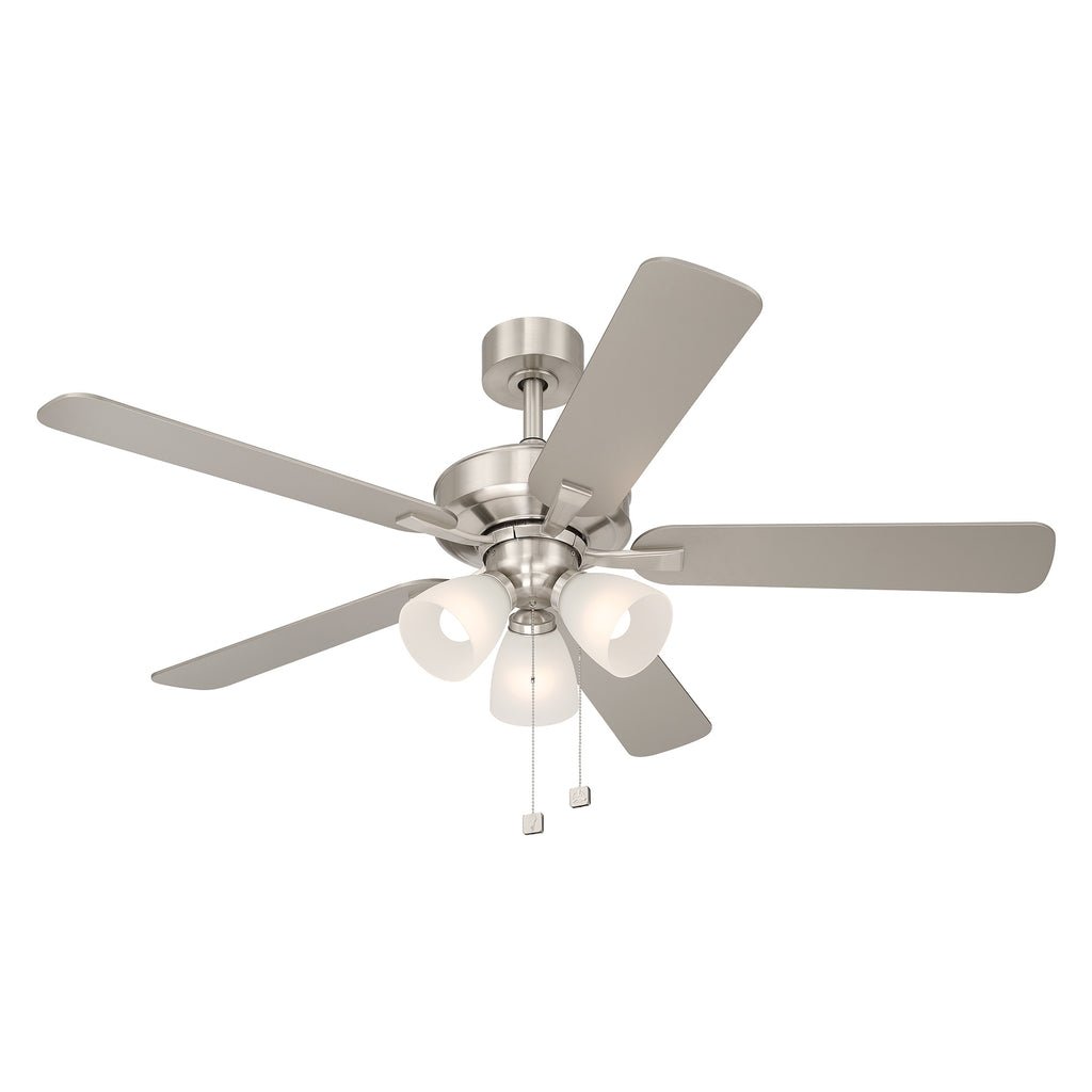 Stellant II 52 in. Indoor/Covered Outdoor Traditional Ceiling Fan with (3) 3000K LED Bulbs Included