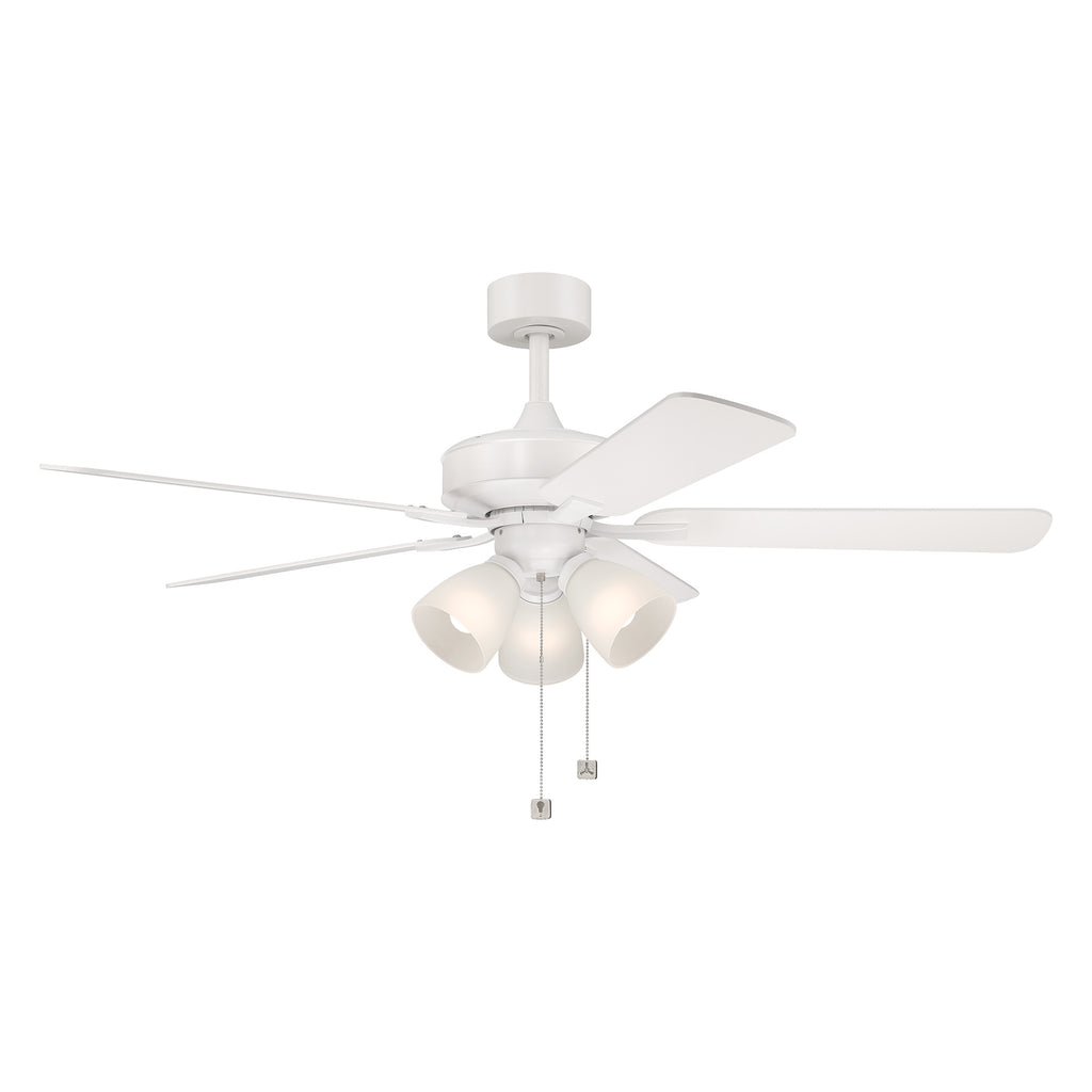 Stellant II 52 in. Indoor/Covered Outdoor Traditional Ceiling Fan with (3) 3000K LED Bulbs Included