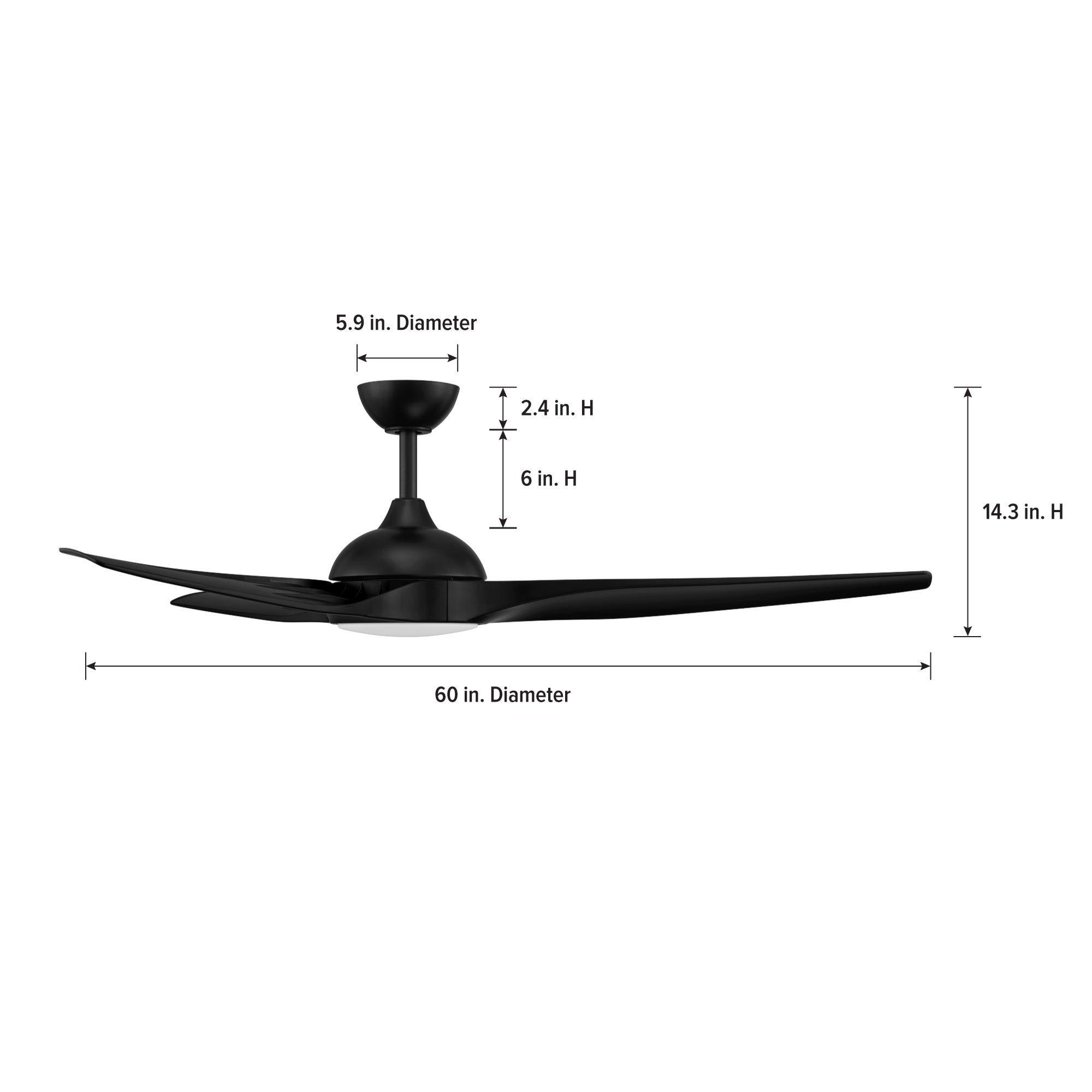 Arcas Outdoor Integrated LED Ceiling Fan with 5 CCT and 7 RGB Selections, Remote Included