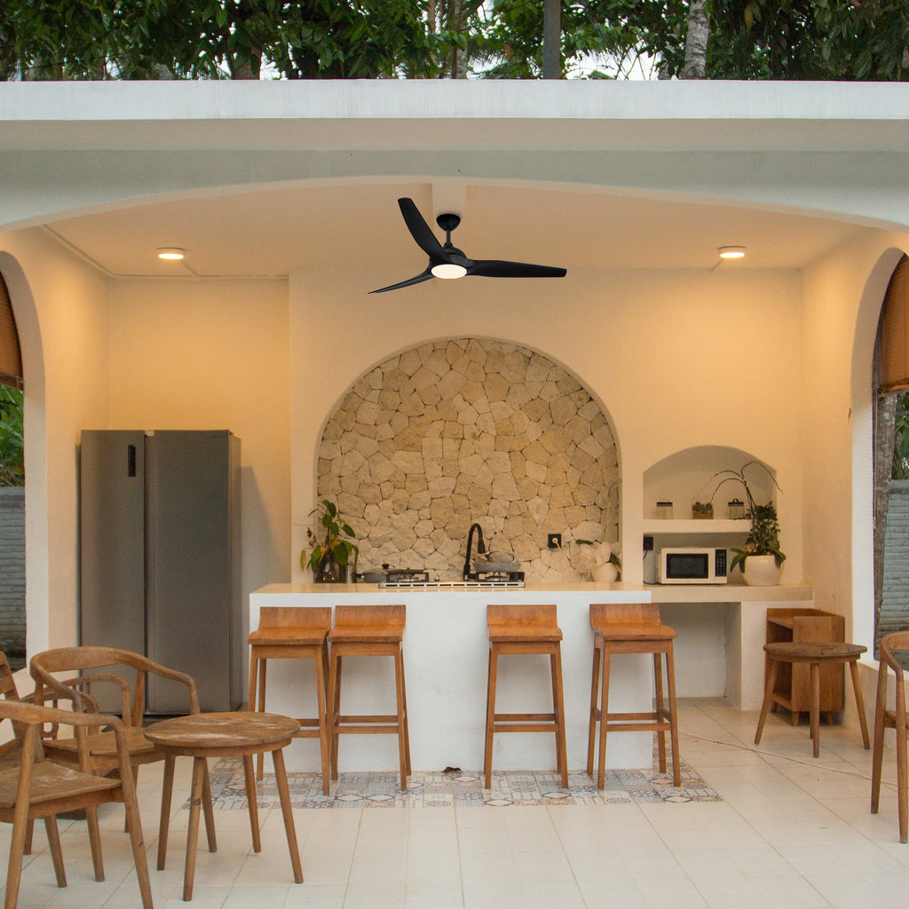 Arcas Outdoor Integrated LED Ceiling Fan with 5 CCT and 7 RGB Selections, Remote Included