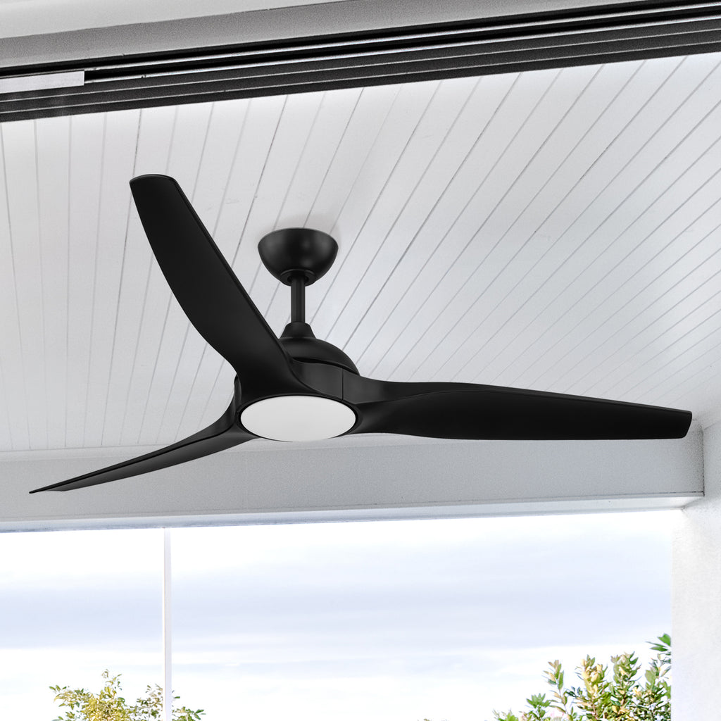 Arcas Outdoor Integrated LED Ceiling Fan with 5 CCT and 7 RGB Selections, Remote Included