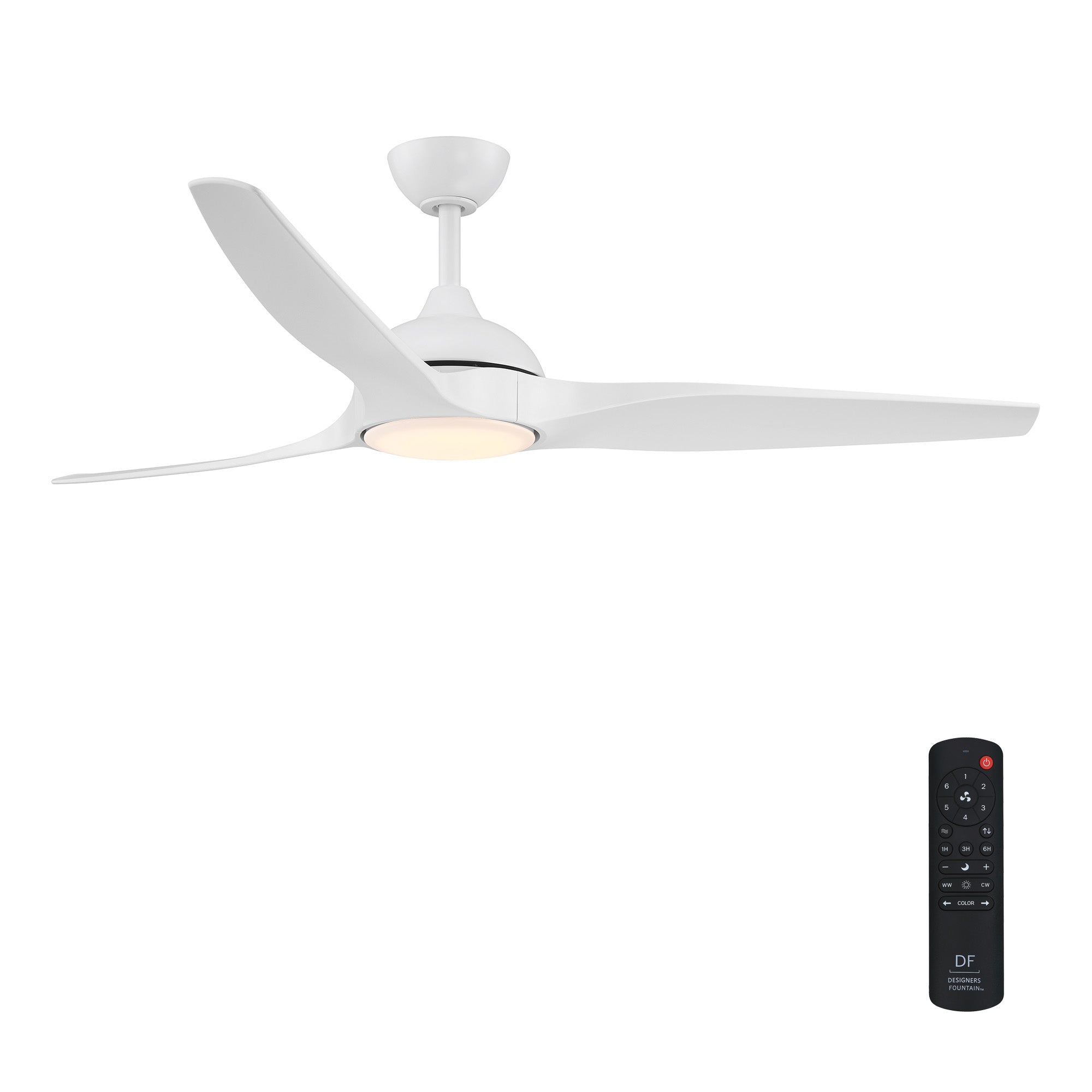 Arcas Outdoor Integrated LED Ceiling Fan with 5 CCT and 7 RGB Selections, Remote Included