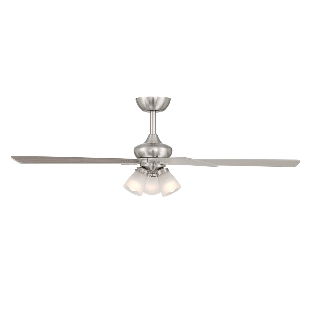 Charney 52 in. Indoor Traditional Ceiling Fan with (3) 3000K LED Bulbs, Remote Included