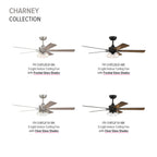 Charney 52 in. Indoor Traditional Ceiling Fan with (3) 3000K LED Bulbs, Remote Included
