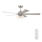 Charney 52 in. Indoor Traditional Ceiling Fan with (3) 3000K LED Bulbs, Remote Included
