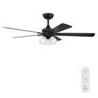 Charney 52 in. Indoor Traditional Ceiling Fan with (3) 3000K LED Bulbs, Remote Included