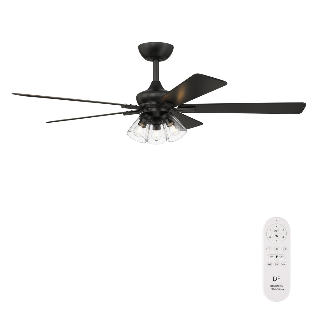 Charney 52 in. Indoor Traditional Ceiling Fan with (3) 3000K LED Bulbs, Remote Included