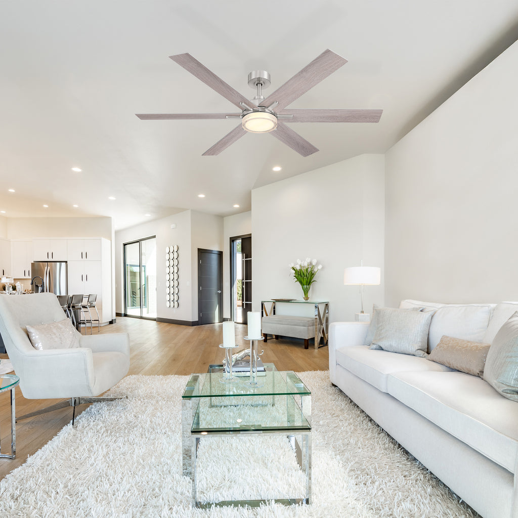 Chillion 60 in. Indoor/Covered Outdoor LED Ceiling Fan with 5 CCT and 7 RGB Selections, Remote Included