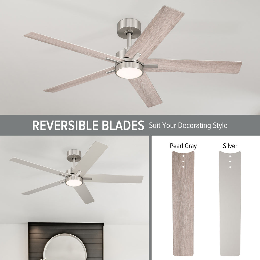 Cory 52 in. Indoor/Covered Outdoor Modern Ceiling Fan with Integrated 3000K LED w/ Remote Control