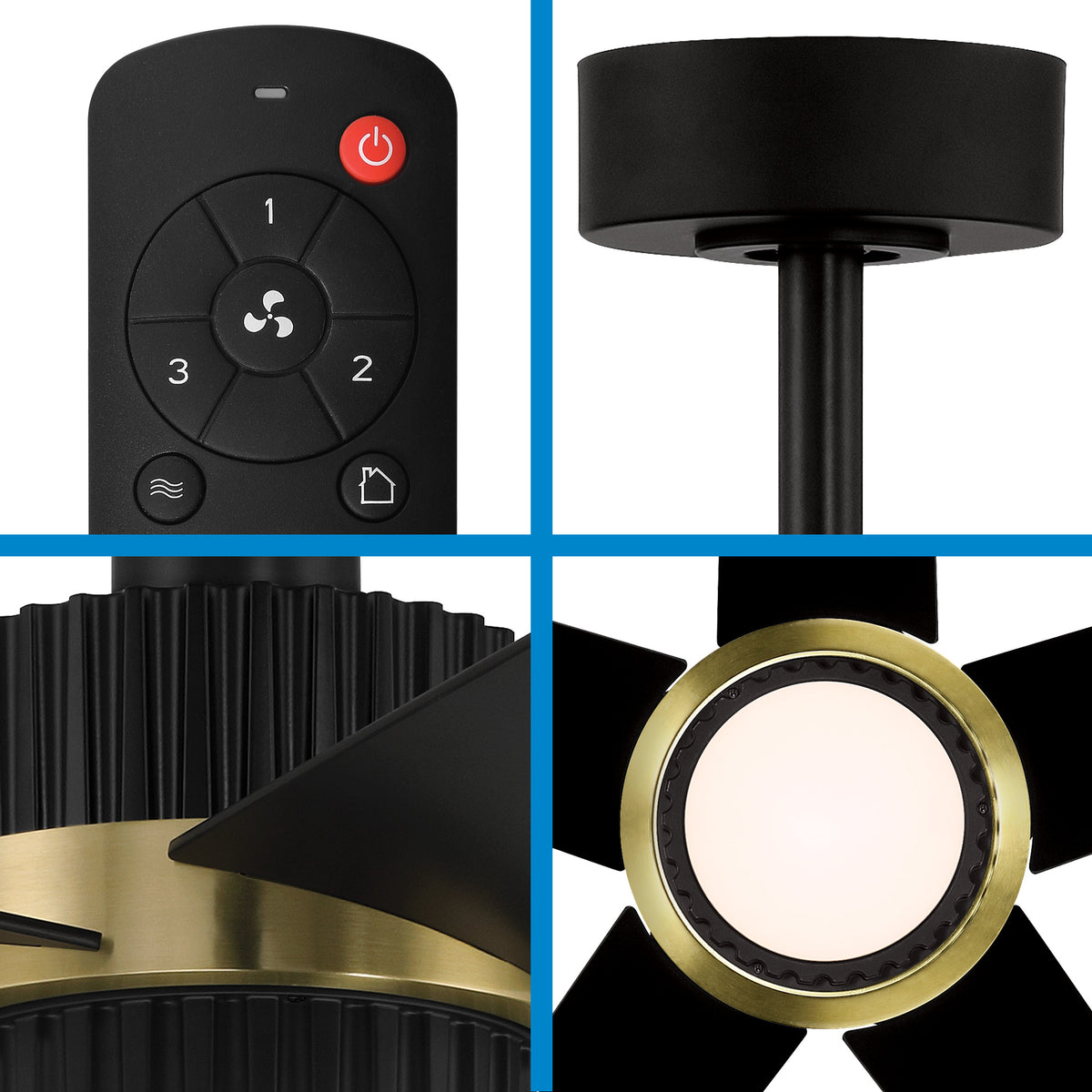 Cassique 52 in. Integrated LED Indoor/Outdoor Selectable CCT Ceiling Fan with Light, Remote Control