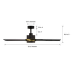 Cassique 52 in. Integrated LED Indoor/Outdoor Selectable CCT Ceiling Fan with Light, Remote Control