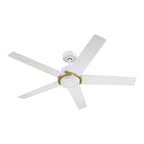 Cassique 52 in. Integrated LED Indoor/Outdoor Selectable CCT Ceiling Fan with Light, Remote Control