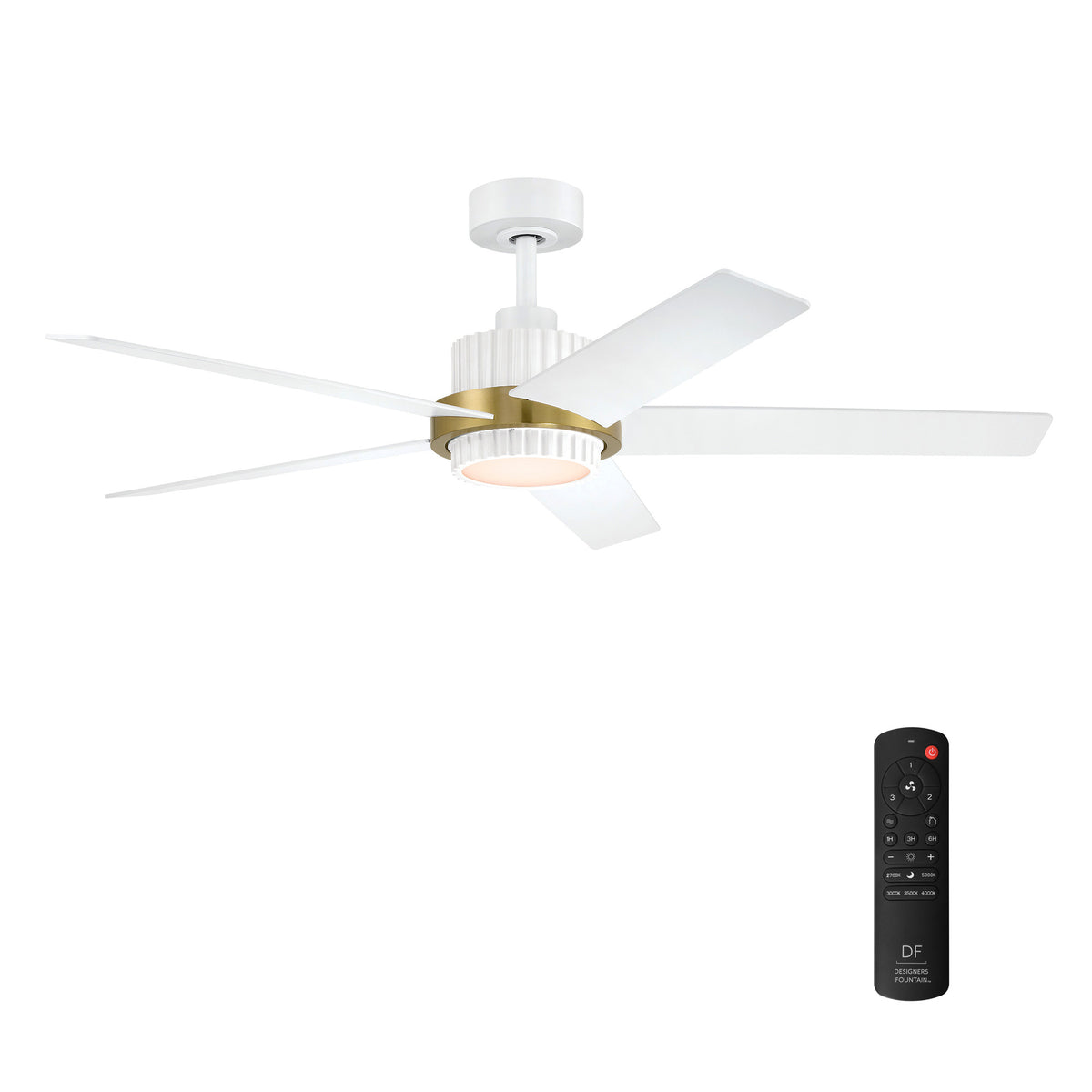 Cassique 52 in. Integrated LED Indoor/Outdoor Selectable CCT Ceiling Fan with Light, Remote Control