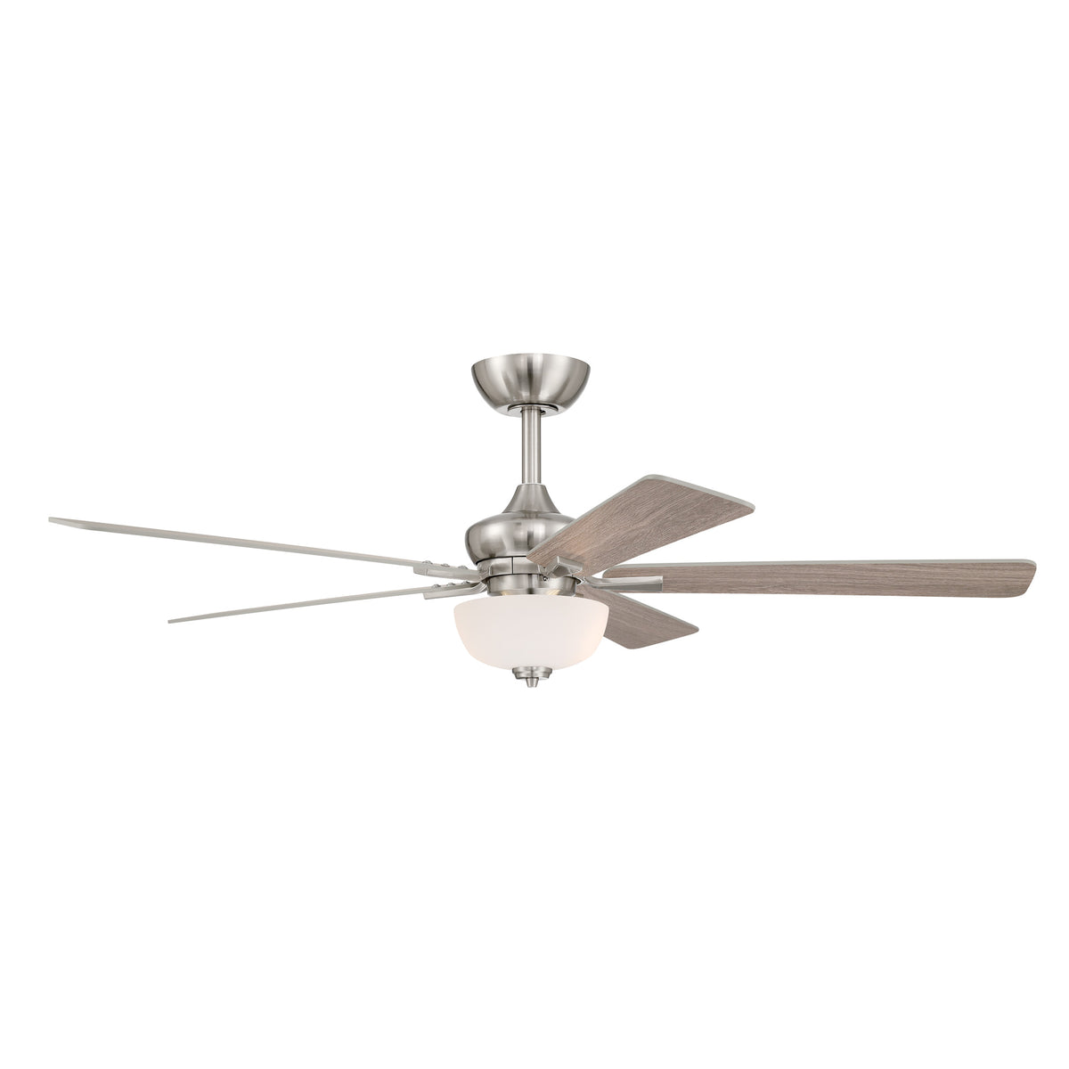 Dines 52 in. Indoor Transitional Ceiling Fan with (2) 3000K LED Bulbs, Frosted Shade, Remote Included