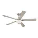 Dines 52 in. Indoor Transitional Ceiling Fan with (2) 3000K LED Bulbs, Frosted Shade, Remote Included