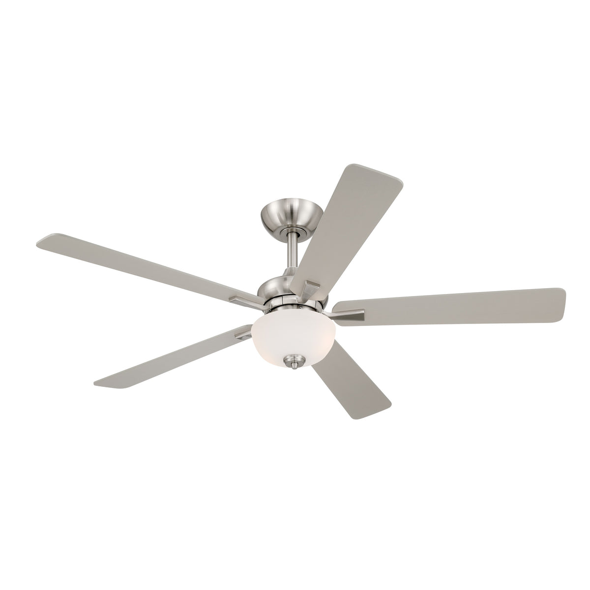 Dines 52 in. Indoor Transitional Ceiling Fan with (2) 3000K LED Bulbs, Frosted Shade, Remote Included