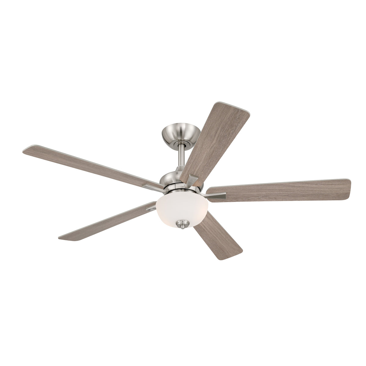 Dines 52 in. Indoor Transitional Ceiling Fan with (2) 3000K LED Bulbs, Frosted Shade, Remote Included