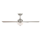 Dines 52 in. Indoor Transitional Ceiling Fan with (2) 3000K LED Bulbs, Frosted Shade, Remote Included