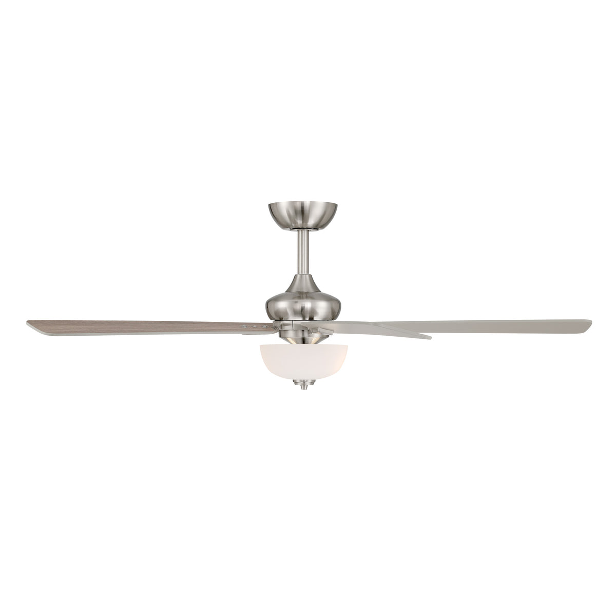 Dines 52 in. Indoor Transitional Ceiling Fan with (2) 3000K LED Bulbs, Frosted Shade, Remote Included