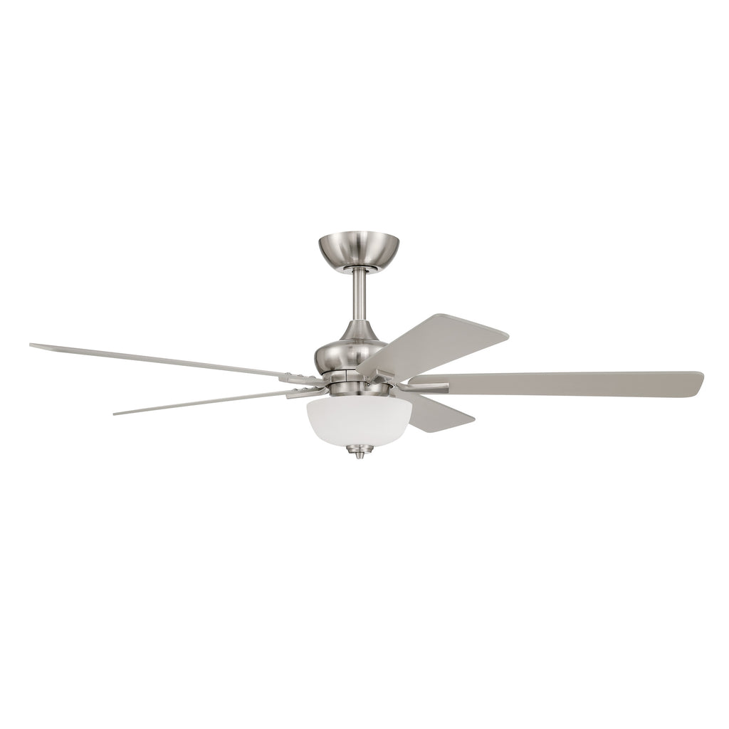 Dines 52 in. Indoor Transitional Ceiling Fan with (2) 3000K LED Bulbs, Frosted Shade, Remote Included