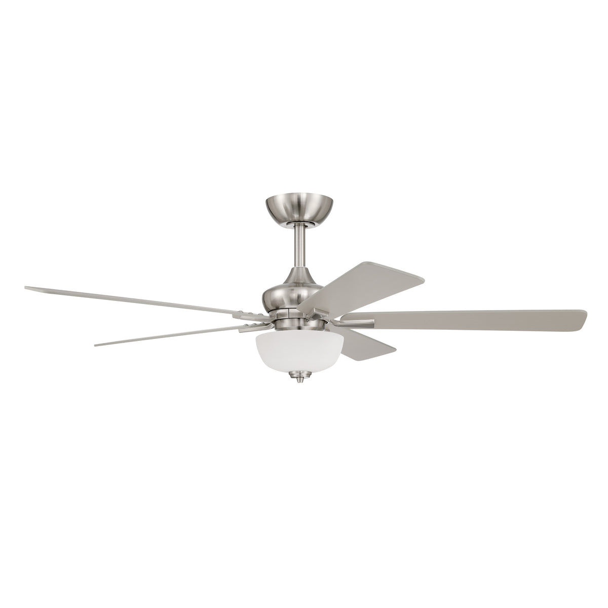 Dines 52 in. Indoor Transitional Ceiling Fan with (2) 3000K LED Bulbs, Frosted Shade, Remote Included