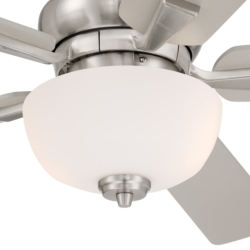 Dines 52 in. Indoor Transitional Ceiling Fan with (2) 3000K LED Bulbs, Frosted Shade, Remote Included