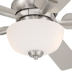 Dines 52 in. Indoor Transitional Ceiling Fan with (2) 3000K LED Bulbs, Frosted Shade, Remote Included