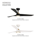 Hermosa 52 in. Indoor/Covered Outdoor Modern Ceiling Fan with Integrated 5CCT LED with Remote Control