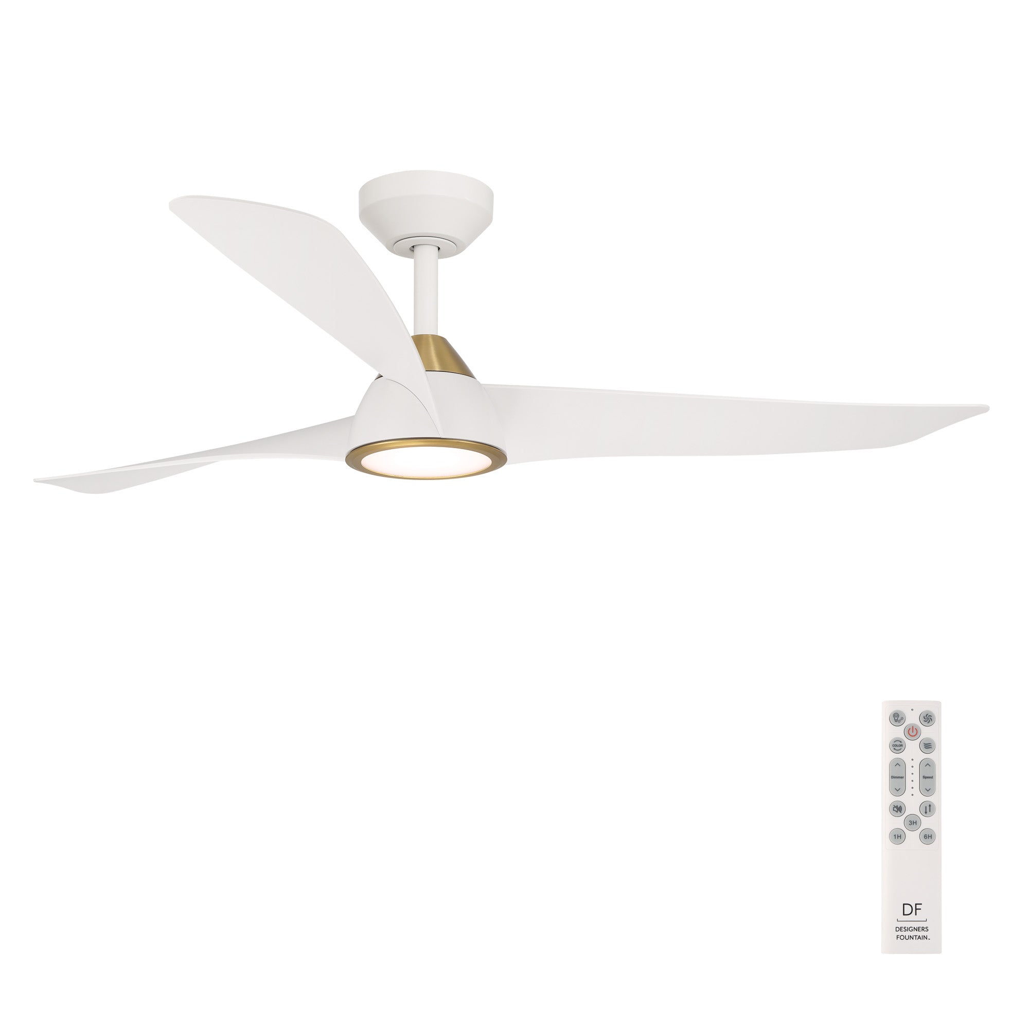 Hermosa 52 in. Indoor/Covered Outdoor Modern Ceiling Fan with Integrated 5CCT LED with Remote Control