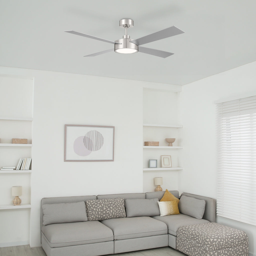 Onyo 52 in. Indoor/Covered Outdoor Integrated LED Modern Ceiling Fan with 5 CCT Selections, Remote Included