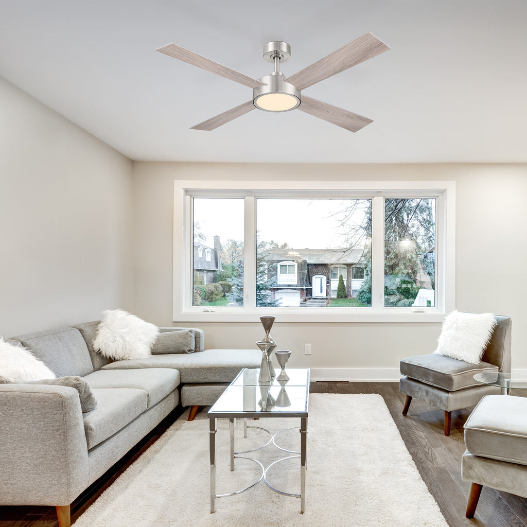 Onyo 52 in. Indoor/Covered Outdoor Integrated LED Modern Ceiling Fan with 5 CCT Selections, Remote Included