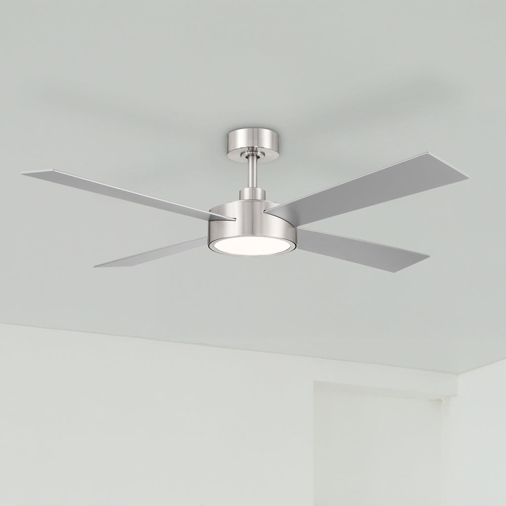 Onyo 52 in. Indoor/Covered Outdoor Integrated LED Modern Ceiling Fan with 5 CCT Selections, Remote Included