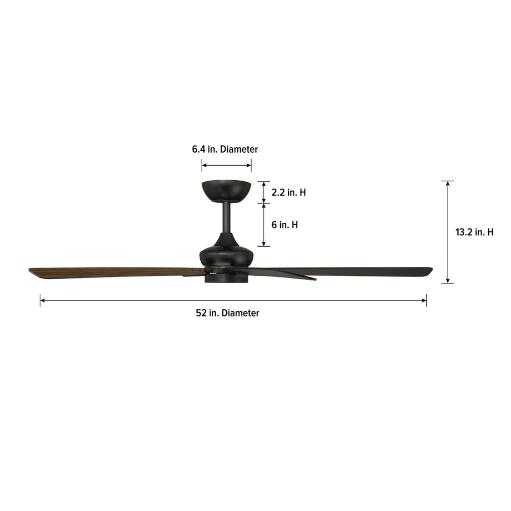Rossby 52 in. Indoor Transitional Ceiling Fan with Integrated 3000K LED with Remote Control Included
